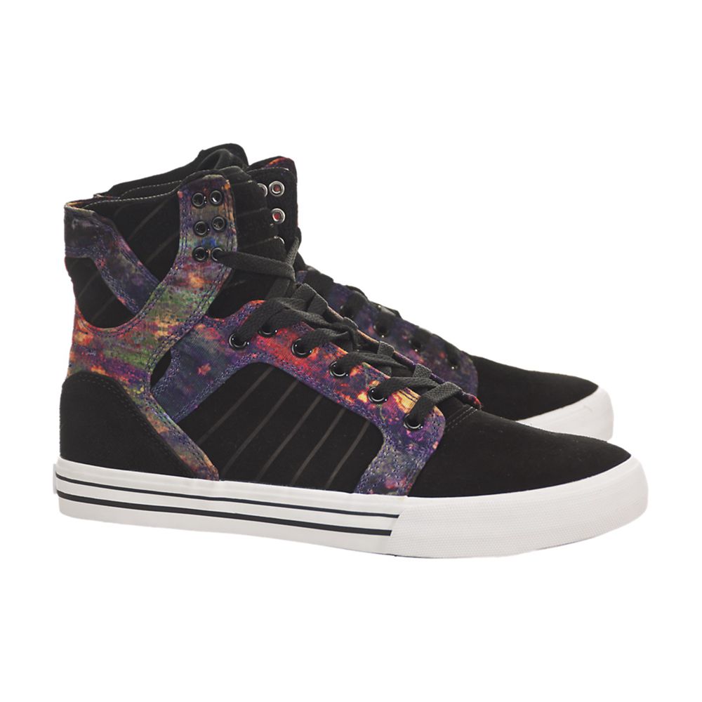 Baskets Montantes Supra SkyTop Noir Multicolore Black/Aurora-White Homme | DFP-26416445